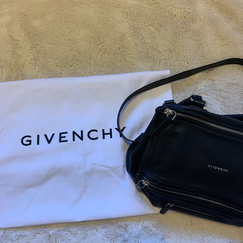 Givenchy Medium Pandora Bag In Black Grained Leather